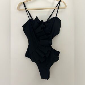 NWT black one piece bathing suit